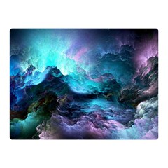 Abstract Graphics Nebula Psychedelic Space Two Sides Premium Plush Fleece Blanket (Mini)