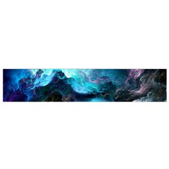 Abstract Graphics Nebula Psychedelic Space Small Premium Plush Fleece Scarf