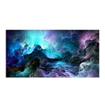 Abstract Graphics Nebula Psychedelic Space Satin Wrap 35  x 70  Front