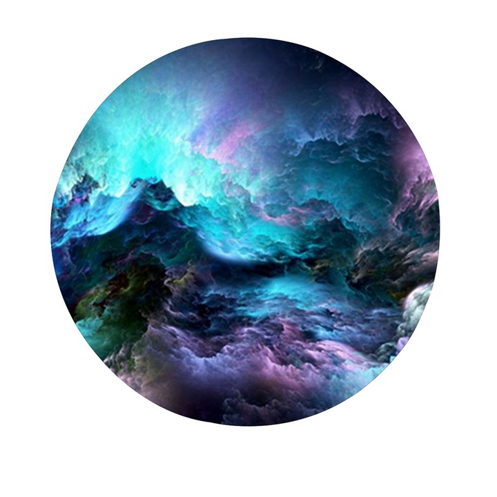 Abstract Graphics Nebula Psychedelic Space Mini Round Pill Box