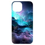 Abstract Graphics Nebula Psychedelic Space iPhone 14 Black UV Print Case Front