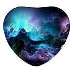 Abstract Graphics Nebula Psychedelic Space Heart Glass Fridge Magnet (4 pack) Front