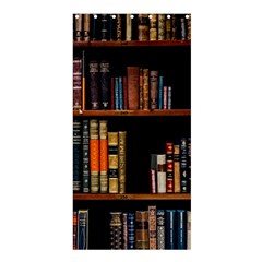 Assorted Title Of Books Piled In The Shelves Assorted Book Lot Inside The Wooden Shelf Shower Curtain 36  x 72  (Stall) 