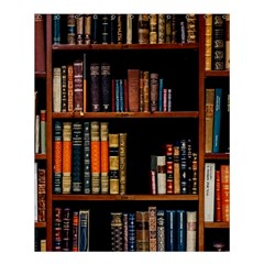 Assorted Title Of Books Piled In The Shelves Assorted Book Lot Inside The Wooden Shelf Shower Curtain 60  x 72  (Medium) 