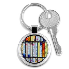 Cassette Tape Music Vintage 1980s 70s Key Chain (round) by 99art