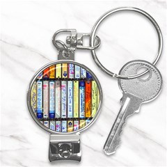 Cassette Tape Music Vintage 1980s 70s Nail Clippers Key Chain by 99art