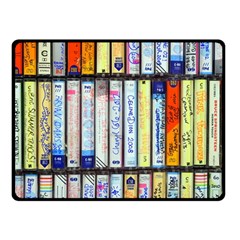 Cassette Tape Music Vintage 1980s 70s Two Sides Fleece Blanket (small)