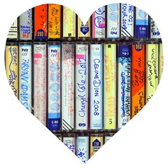 Cassette Tape Music Vintage 1980s 70s Wooden Puzzle Heart by 99art