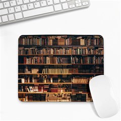 Books On Bookshelf Assorted Color Book Lot In Bookcase Library Small Mousepad