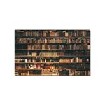 Books On Bookshelf Assorted Color Book Lot In Bookcase Library Sticker Rectangular (10 pack) Front