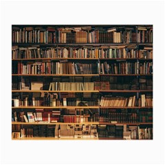 Books On Bookshelf Assorted Color Book Lot In Bookcase Library Small Glasses Cloth