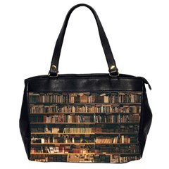 Books On Bookshelf Assorted Color Book Lot In Bookcase Library Oversize Office Handbag (2 Sides)