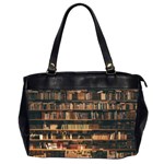 Books On Bookshelf Assorted Color Book Lot In Bookcase Library Oversize Office Handbag (2 Sides) Front