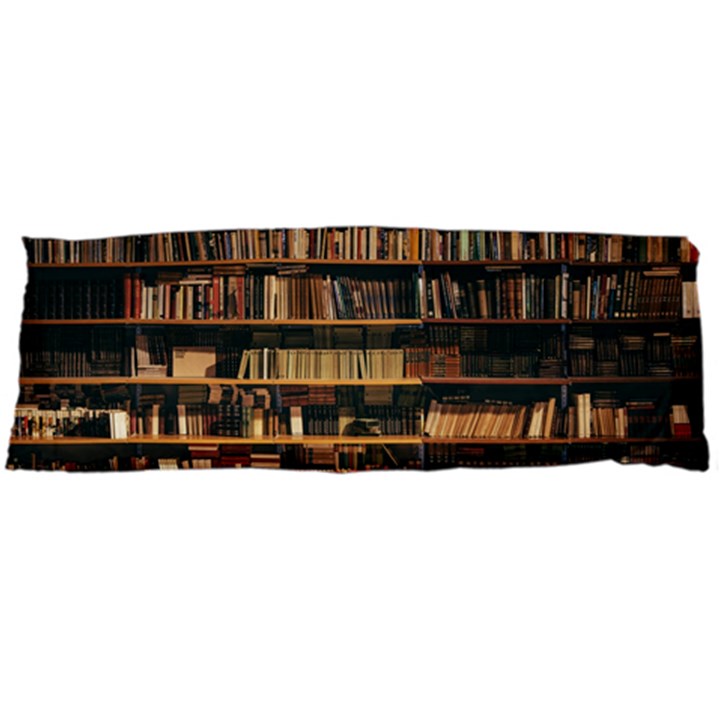 Books On Bookshelf Assorted Color Book Lot In Bookcase Library Body Pillow Case Dakimakura (Two Sides)