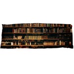 Books On Bookshelf Assorted Color Book Lot In Bookcase Library Body Pillow Case Dakimakura (Two Sides) Back