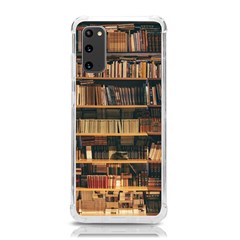 Books On Bookshelf Assorted Color Book Lot In Bookcase Library Samsung Galaxy S20 6.2 Inch TPU UV Case