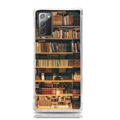 Books On Bookshelf Assorted Color Book Lot In Bookcase Library Samsung Galaxy Note 20 TPU UV Case