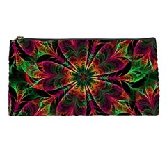 Multicolored Flower Mandala Wallpaper Kaleidoscope Pattern Pencil Case by 99art