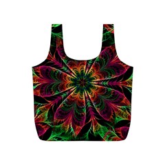 Multicolored Flower Mandala Wallpaper Kaleidoscope Pattern Full Print Recycle Bag (s) by 99art