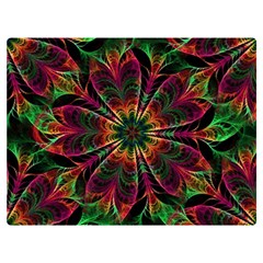 Multicolored Flower Mandala Wallpaper Kaleidoscope Pattern Two Sides Premium Plush Fleece Blanket (extra Small) by 99art