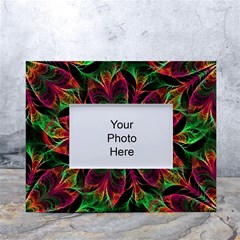 Multicolored Flower Mandala Wallpaper Kaleidoscope Pattern White Tabletop Photo Frame 4 x6  by 99art