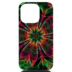 Multicolored Flower Mandala Wallpaper Kaleidoscope Pattern Iphone 14 Pro Black Uv Print Case