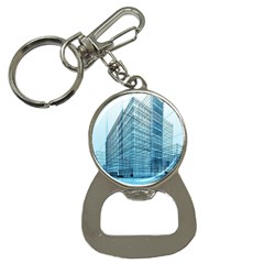 Architecture Blue Drawing Engineering City Modern Building Exterior Bottle Opener Key Chain