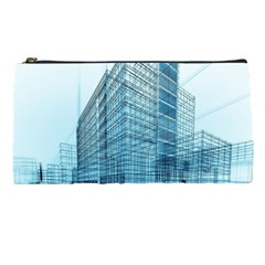 Architecture Blue Drawing Engineering City Modern Building Exterior Pencil Case