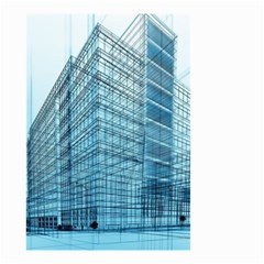 Architecture Blue Drawing Engineering City Modern Building Exterior Small Garden Flag (Two Sides)