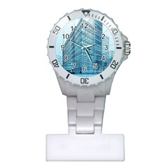 Architecture Blue Drawing Engineering City Modern Building Exterior Plastic Nurses Watch by 99art