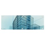 Architecture Blue Drawing Engineering City Modern Building Exterior Banner and Sign 6  x 2  Front