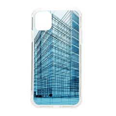 Architecture Blue Drawing Engineering City Modern Building Exterior Iphone 11 Tpu Uv Print Case by 99art