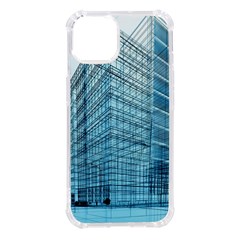 Architecture Blue Drawing Engineering City Modern Building Exterior Iphone 14 Tpu Uv Print Case