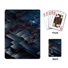 Architectural Design Abstract 3d Neon Glow Industry Playing Cards Single Design (rectangle) by 99art