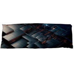 Architectural Design Abstract 3d Neon Glow Industry Body Pillow Case (dakimakura) by 99art