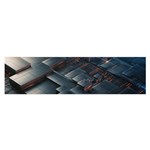 Architectural Design Abstract 3d Neon Glow Industry Oblong Satin Scarf (16  x 60 ) Front