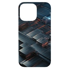 Architectural Design Abstract 3d Neon Glow Industry Iphone 14 Pro Max Black Uv Print Case by 99art