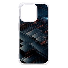 Architectural Design Abstract 3d Neon Glow Industry Iphone 14 Pro Tpu Uv Print Case