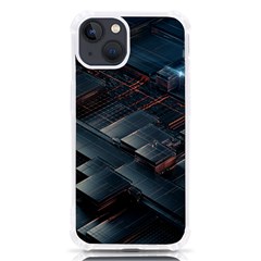 Architectural Design Abstract 3d Neon Glow Industry Iphone 13 Tpu Uv Print Case by 99art