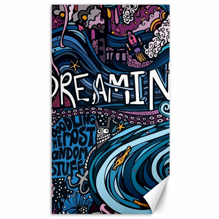 Graffiti Art Psychedelic Art Graphic Design Modern Art Canvas 40  x 72 