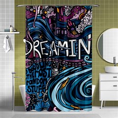 Graffiti Art Psychedelic Art Graphic Design Modern Art Shower Curtain 48  X 72  (small)  by 99art