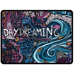 Graffiti Art Psychedelic Art Graphic Design Modern Art Two Sides Fleece Blanket (large) by 99art