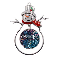 Graffiti Art Psychedelic Art Graphic Design Modern Art Metal Snowman Ornament