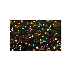 Assorted Color Musical Notes Wallpaper Fabric Sticker (Rectangular)