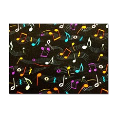 Assorted Color Musical Notes Wallpaper Fabric Sticker A4 (10 pack)