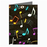 Assorted Color Musical Notes Wallpaper Fabric Greeting Cards (Pkg of 8) Left