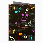 Assorted Color Musical Notes Wallpaper Fabric Greeting Cards (Pkg of 8) Right