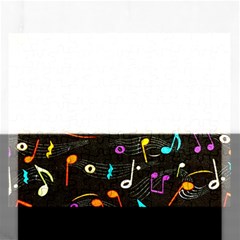 Assorted Color Musical Notes Wallpaper Fabric Rectangular Jigsaw Puzzl by 99art