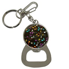 Assorted Color Musical Notes Wallpaper Fabric Bottle Opener Key Chain