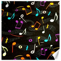 Assorted Color Musical Notes Wallpaper Fabric Canvas 16  X 16  by 99art